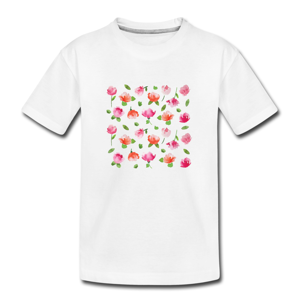 Youth Flowers Organic T-Shirt - white