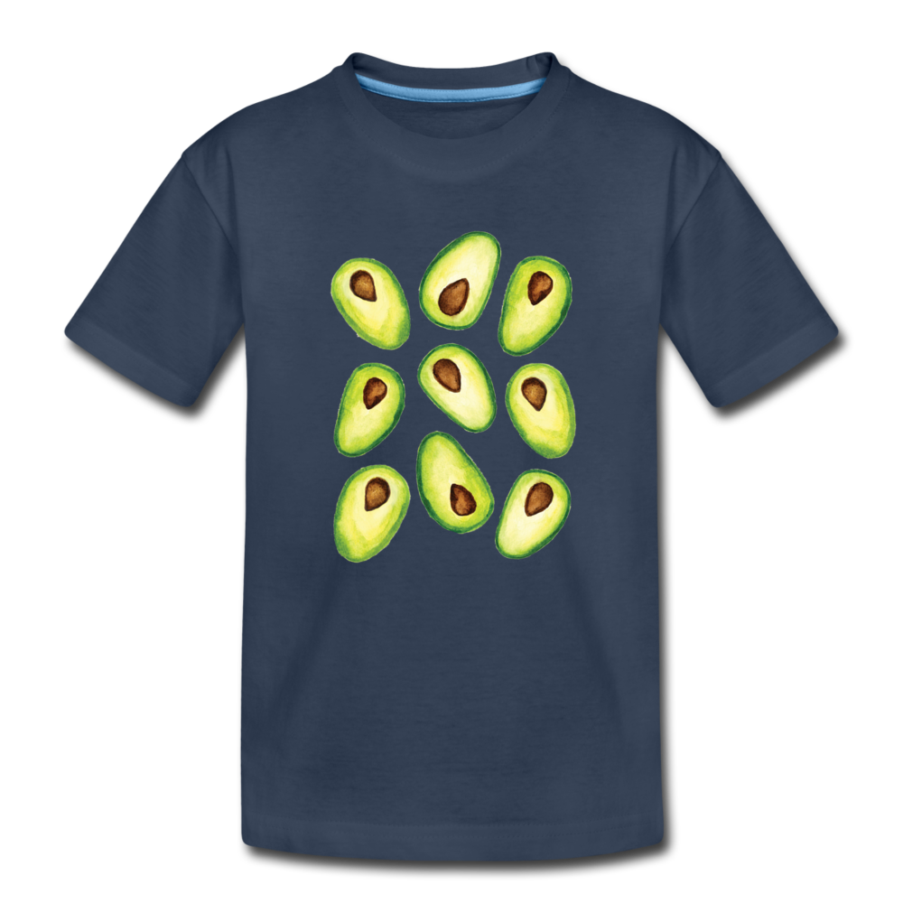 Toddler Avocados Organic T-Shirt - navy
