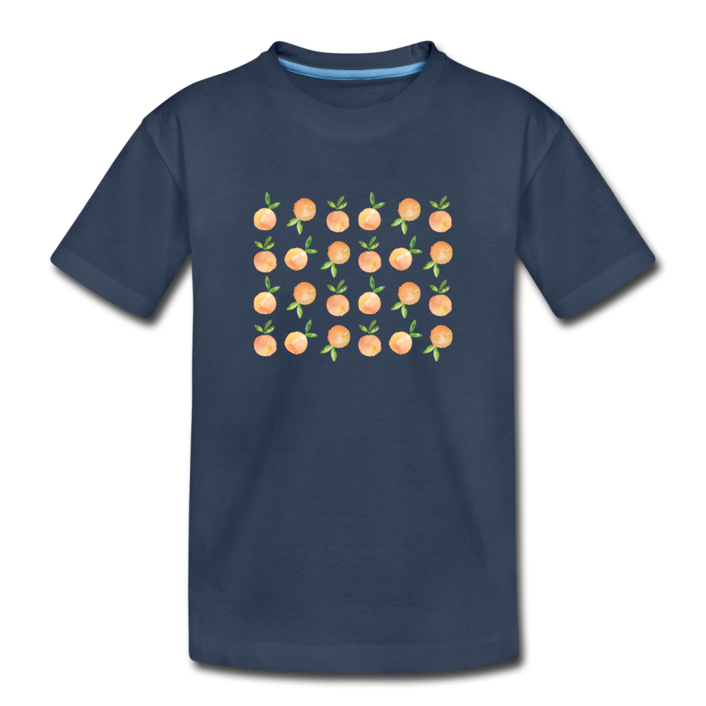 Toddler Oranges Organic T-Shirt - navy