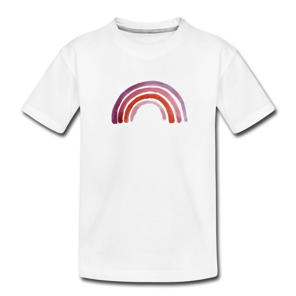 Toddler Rainbow Organic T-Shirt - white