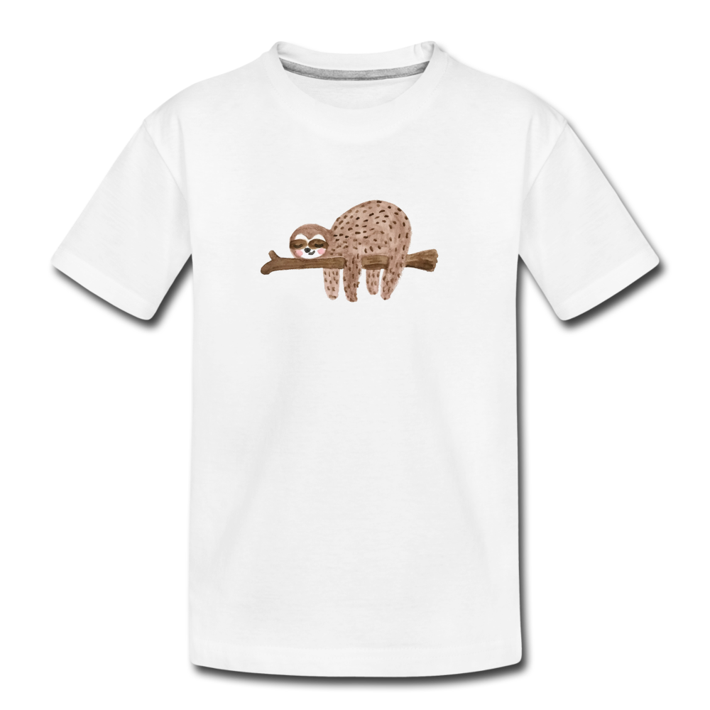 Toddler Sloth Organic T-Shirt - white
