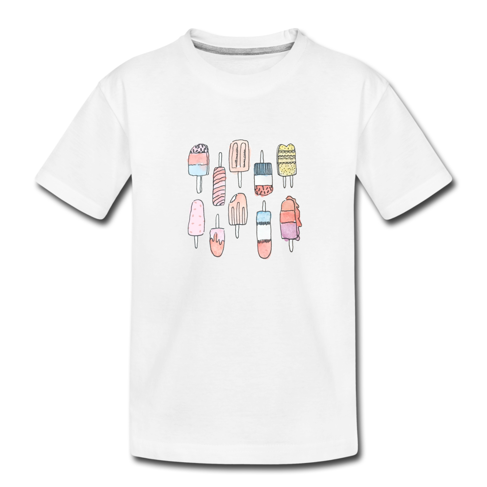 Toddler Popsicle Organic T-Shirt - white